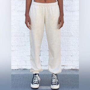 Brandy Melville Rosa Sweatpants, Ivory, One Size